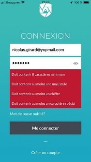 Connectez-vous à l'application Attestis sur iOS